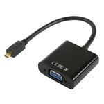 22cm フルHD 1080P マイクロHDMIオスからVGAメスビデオアダプターケーブル オーディオケーブル付き, マイクロHDMI