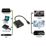 22cm フルHD 1080P マイクロHDMIオスからVGAメスビデオアダプターケーブル オーディオケーブル付き, マイクロHDMI