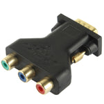 VGA 15ピンオスから3 RCAコンポーネントメスアダプター、VGA