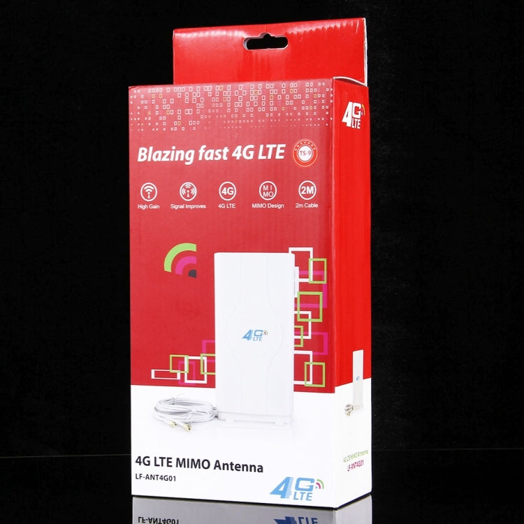 LF-ANT4G01 屋内用 88dBi 4G LTE MIMOアンテナ 2本セット 2mコネクターケーブル付き、TS-9ポート、TS-9ポート