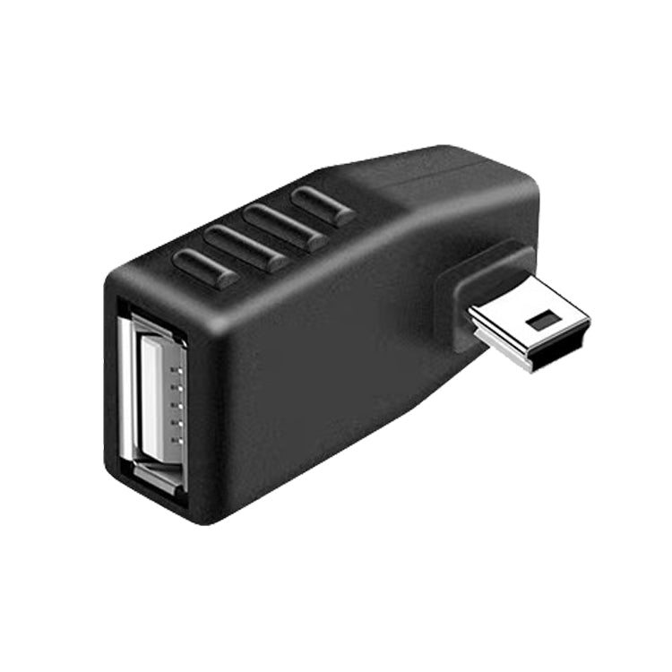 ミニUSBオスからUSB 2.0 AFアダプター、OTG機能対応、左90度角度、右90度角度