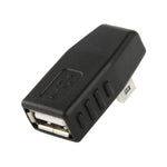 ミニUSBオスからUSB 2.0 AFアダプター、OTG機能対応、左90度角度、右90度角度