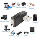 USB 2.0 AMからAFアダプター 90度角度付き、OTG機能対応、右90度角度、左90度角度