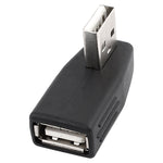 USB 2.0 AMからAFアダプター 90度角度付き、OTG機能対応、右90度角度、左90度角度
