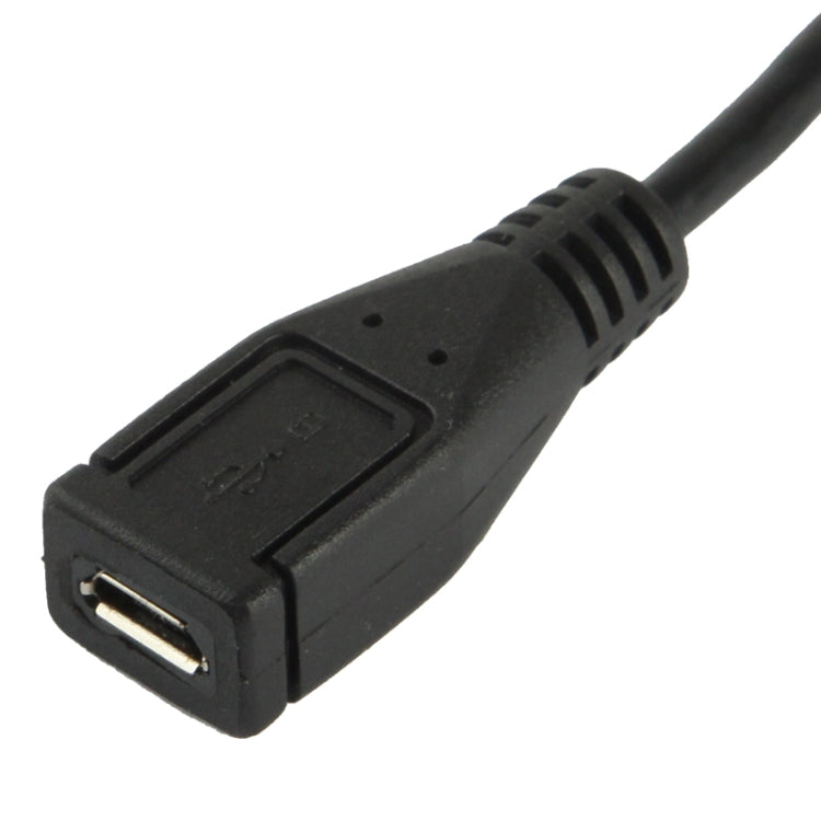 90度 Micro USB オス to Micro USB メス アダプターケーブル、長さ：25cm