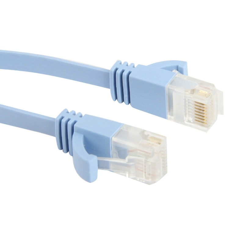 5m超薄型フラットイーサネットネットワークLANケーブル、CAT6、長さ：5m（ベビーブルー）