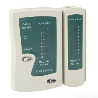 ネットワークケーブルテスター RJ45 RJ11 RJ12 Cat5 UTP LANネットワーキングツール、RJ45／RJ11グリーン