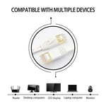 金メッキヘッド CAT7 高速 10Gbps 超薄型フラットイーサネットネットワークLANケーブル、1m、2m、3m、5m、10m、15m、20m、25m、30m