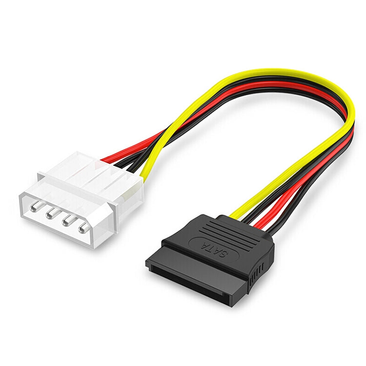 4ピンIDEからシリアルATA SATA電源ケーブルアダプター（15cm）、素材：アルミ+マグネシウム、4ピンIDEからSATA