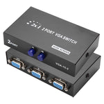 2ポートVGAスイッチボックス、2入力1出力 LCD PC TVモニター用 - HD15 (FJ-15-2C)