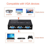 2ポートVGAスイッチボックス、2入力1出力 LCD PC TVモニター用 - HD15 (FJ-15-2C)