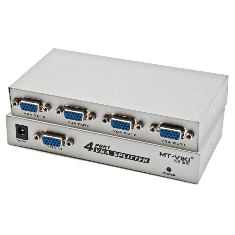 4ポート 150MHz VGAスプリッター（1 VGA入力、4 VGA出力）、4ポートスプリッター シルバー