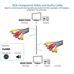 高品質 オーディオビデオ ステレオ RCA AVケーブル、長さ：1.5m