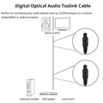 4.0mm外径オス-オスプラグ光ファイバーデジタルオーディオケーブル DVD HDTV用、長さ：2m、外径：4.0mm