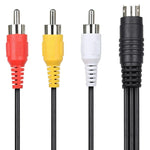 4ピン S-Video to 3 RCA AV TV オスケーブルコンバーターアダプター、長さ: 1.5M、S-Video to AV 3RCA オス