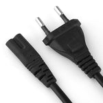 2ピンスタイルEUノートパソコン電源コード、ケーブル長：1.5m、1.5m