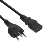 3ピンタイプ ブラジルAC電源コード、長さ：1.2m（OD5.5）、ブラジルプラグ、1.2m