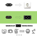 高品質 2ピンスタイル EUノートパソコン用AC電源コード、長さ1.5m、2ピンスタイルEUプラグ、長さ1.5m