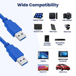 USB 3.0 Aオス- Aオス AM-AM延長ケーブル、長さ3m、長さ3m