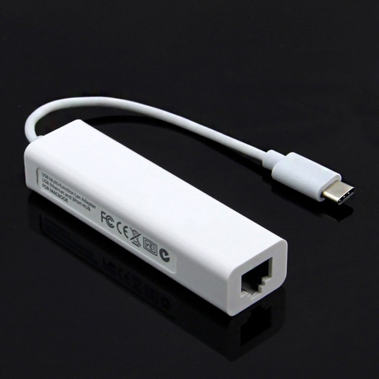 Type-Cから3ポートUSBとRJ45多機能アダプター、長さ13cm、3ポートUSB+RJ45