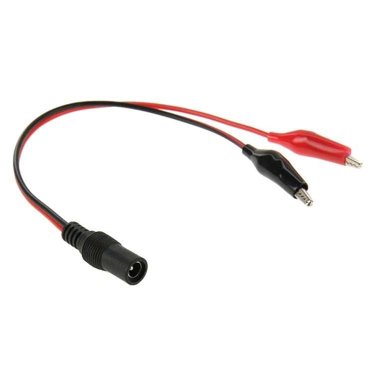 5.5 x 2.1mm メス電源プラグ ワニ口クリップテストリードケーブル