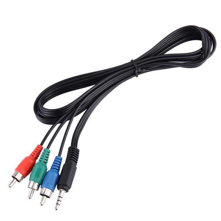 1.5m ジャック 3.5mm RGBコンポーネントビデオケーブル、3.5mmから3 RCA、長さ：1.5m