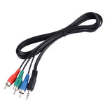 1.5m ジャック 3.5mm RGBコンポーネントビデオケーブル、3.5mmから3 RCA、長さ：1.5m