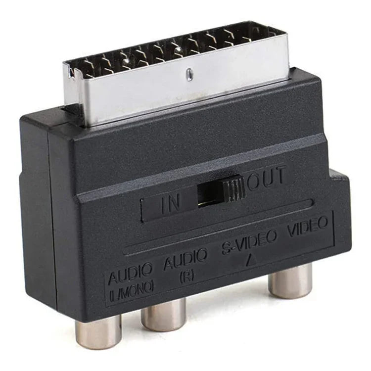 Scart オス to メス コンポジット AV + S-Video ソケット付き、AV + S-Video ゴールデンポート