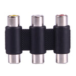 メス-メスAV 3 RCAオーディオビデオカップラーアダプター、3 RCA AVメス-メス