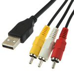 USBから3 x RCAオスケーブル、長さ：1.5m、USBから3 RCA、長さ：1.5m