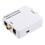 デジタルからアナログオーディオコンバーター/ミニオーディオデコーダー、サイズ：72 x 55 x 20mm、Spdif+コアキシャルから2RCA+3.5mm