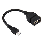 10cm USB A メス to Micro USB 5ピン オス アダプター OTG対応