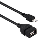10cm USB A メス to Micro USB 5ピン オス アダプター OTG対応