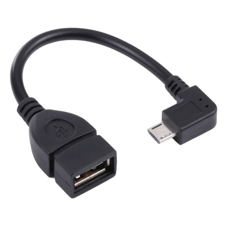 90度 Micro USB オス to USB 2.0 AF アダプターケーブル OTG機能付き Galaxy / Nokia / LG / BlackBerry / HTC One X / Amazon Kindle / Sony Xperia 等対応（40cm）