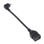 90度 Micro USB オス to USB 2.0 AF アダプターケーブル OTG機能付き Galaxy / Nokia / LG / BlackBerry / HTC One X / Amazon Kindle / Sony Xperia 等対応（40cm）