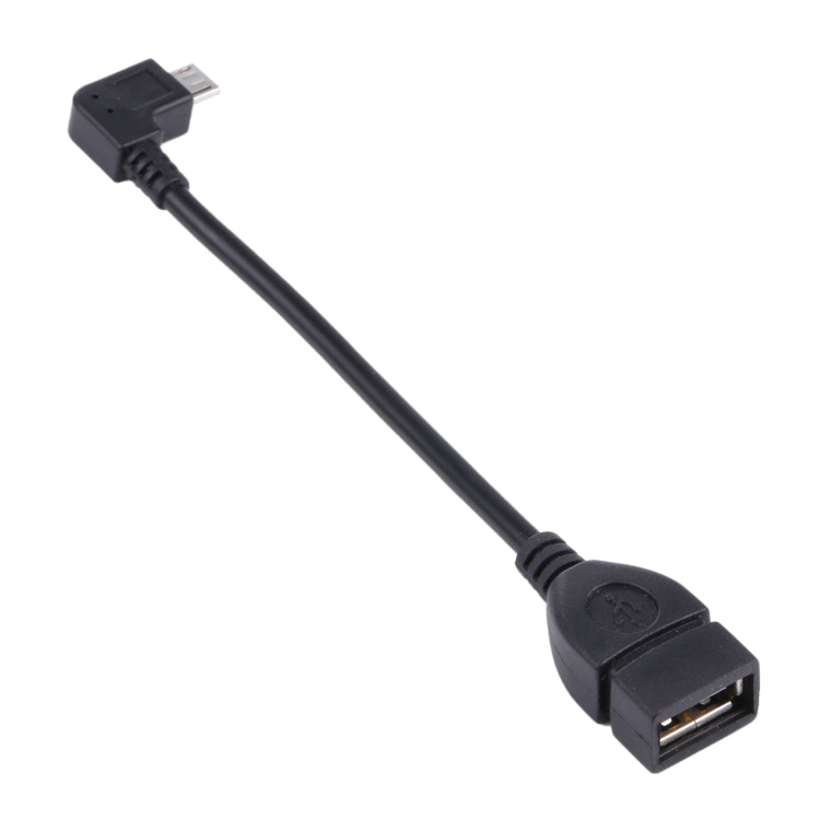 90度 Micro USB オス to USB 2.0 AF アダプターケーブル OTG機能付き Galaxy / Nokia / LG / BlackBerry / HTC One X / Amazon Kindle / Sony Xperia 等対応（40cm）