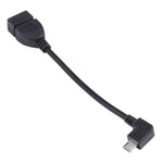 90度 Micro USB オス to USB 2.0 AF アダプターケーブル OTG機能付き Galaxy / Nokia / LG / BlackBerry / HTC One X / Amazon Kindle / Sony Xperia 等対応（40cm）