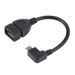 90度 Micro USB オス to USB 2.0 AF アダプターケーブル OTG機能付き Galaxy / Nokia / LG / BlackBerry / HTC One X / Amazon Kindle / Sony Xperia 等対応（40cm）