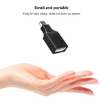 ミニUSBオスからUSB 2.0メスアダプター OTG機能付き、USBメス