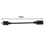 ミニUSBメスからマイクロUSBオスケーブルアダプター、長さ：13cm