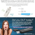 EDUP AC-1601 802.11AC 1200M デュアルバンドUSB 3.0 WiFiワイヤレスアダプター、AC-1601 1200Mbps