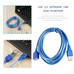 高速伝送USB 2.0 AMからAF延長ケーブル、長さ：10m、AMからAF（高品質）、長さ：10m