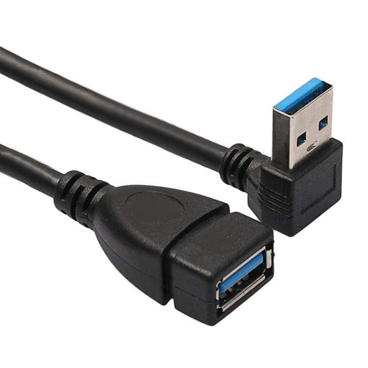 USB 3.0下向き90度延長ケーブルオスからメスアダプターコード、長さ：15cm、下向きAMからAF、長さ：15cm