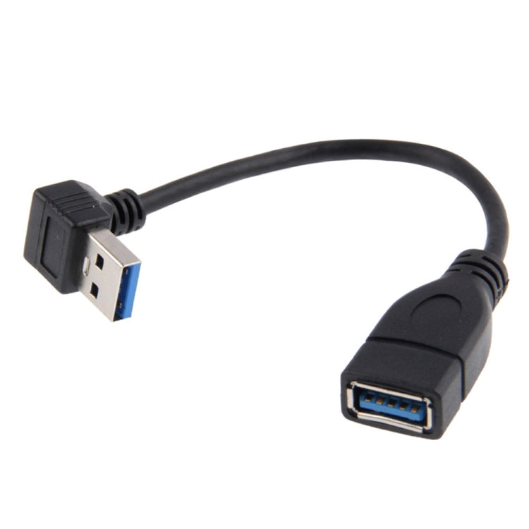 USB 3.0下向き90度延長ケーブルオスからメスアダプターコード、長さ：15cm、下向きAMからAF、長さ：15cm