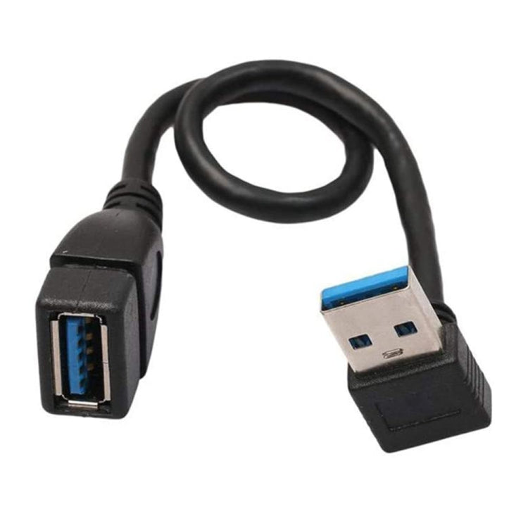 USB 3.0下向き90度延長ケーブルオスからメスアダプターコード、長さ：15cm、下向きAMからAF、長さ：15cm
