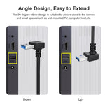 USB 3.0下向き90度延長ケーブルオスからメスアダプターコード、長さ：15cm、下向きAMからAF、長さ：15cm