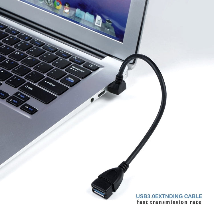 USB 3.0下向き90度延長ケーブルオスからメスアダプターコード、長さ：15cm、下向きAMからAF、長さ：15cm