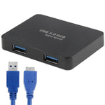 CR-H302ミラー表面4ポートUSB 3.0スーパースピード5Gbpsハブ＋60cm USB 3.0伝送ケーブル、H302ホワイト、H302ブラック