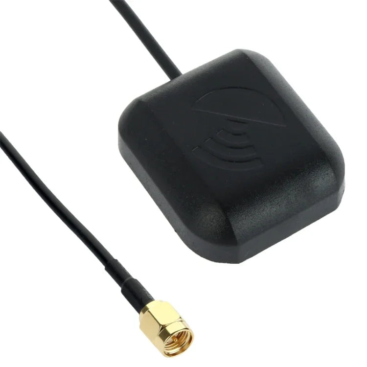 車載GPSアンテナ アクティブレシーバー 磁気ベースマウントアダプター アンテナ SMAオスコネクター、ケーブル長さ: 3m、SMAオスコネクター