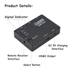 フルHD 1080P 3D HDMI 3x1 スイッチ IRリモコン付き、IRリモコン付き